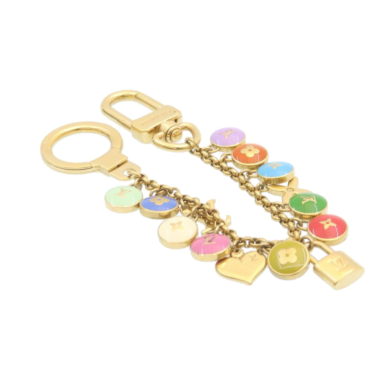 LOUIS VUITTON Porte Cles Cianne Pastilles Charm Multicolor M65380 LV kk004