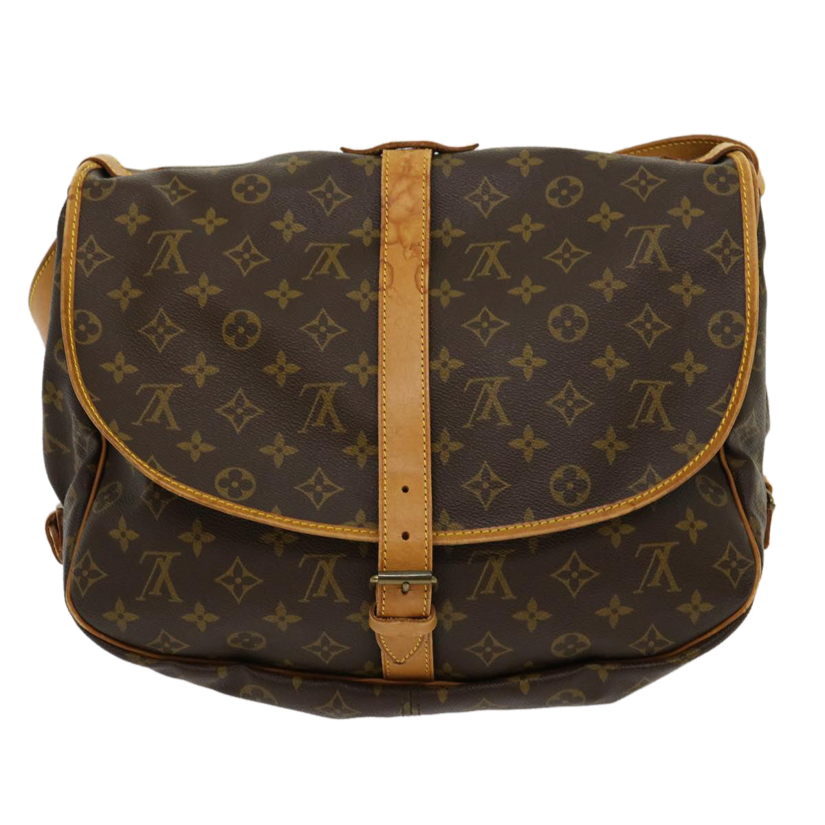 LOUIS VUITTON Monogram Saumur 35 Shoulder Bag M42254 LV kk118