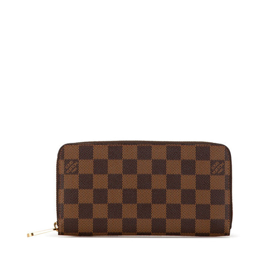 Louis Vuitton Damier Zippy Wallet N41661 Brown PVC