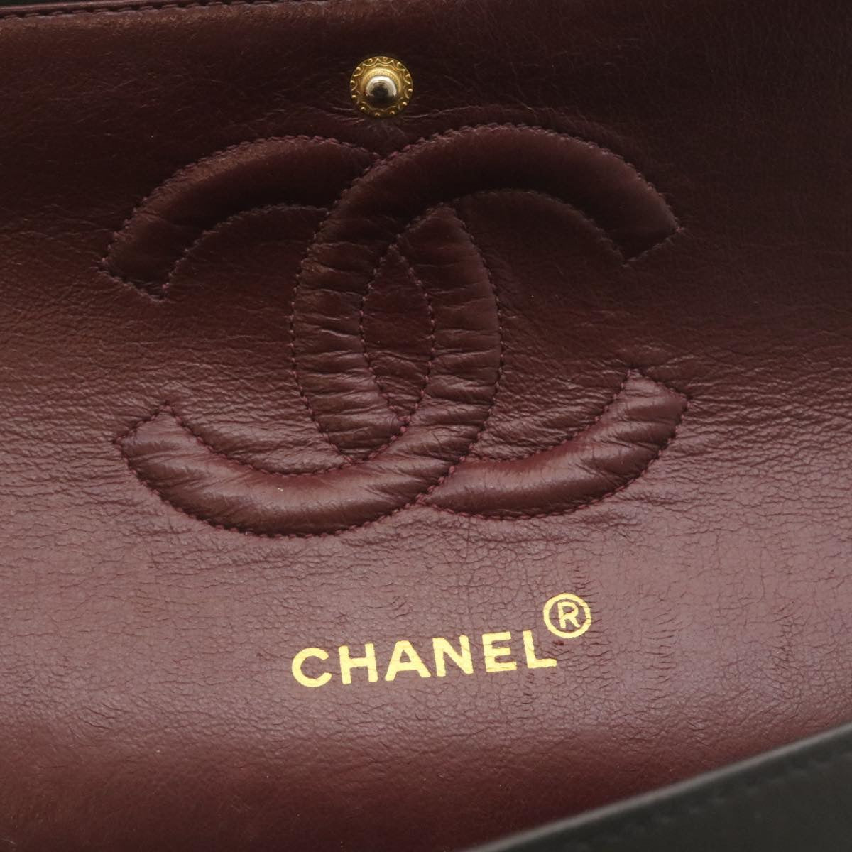 CHANEL Matelasse Chain Flap Classic Shoulder Bag Lamb Skin Black  lt323A
