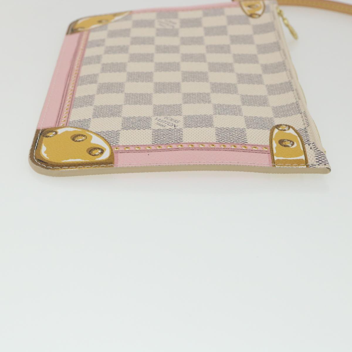 LOUIS VUITTON Damier Azur Summer Trunk Neverfull MM Hand Bag N41065 67494S