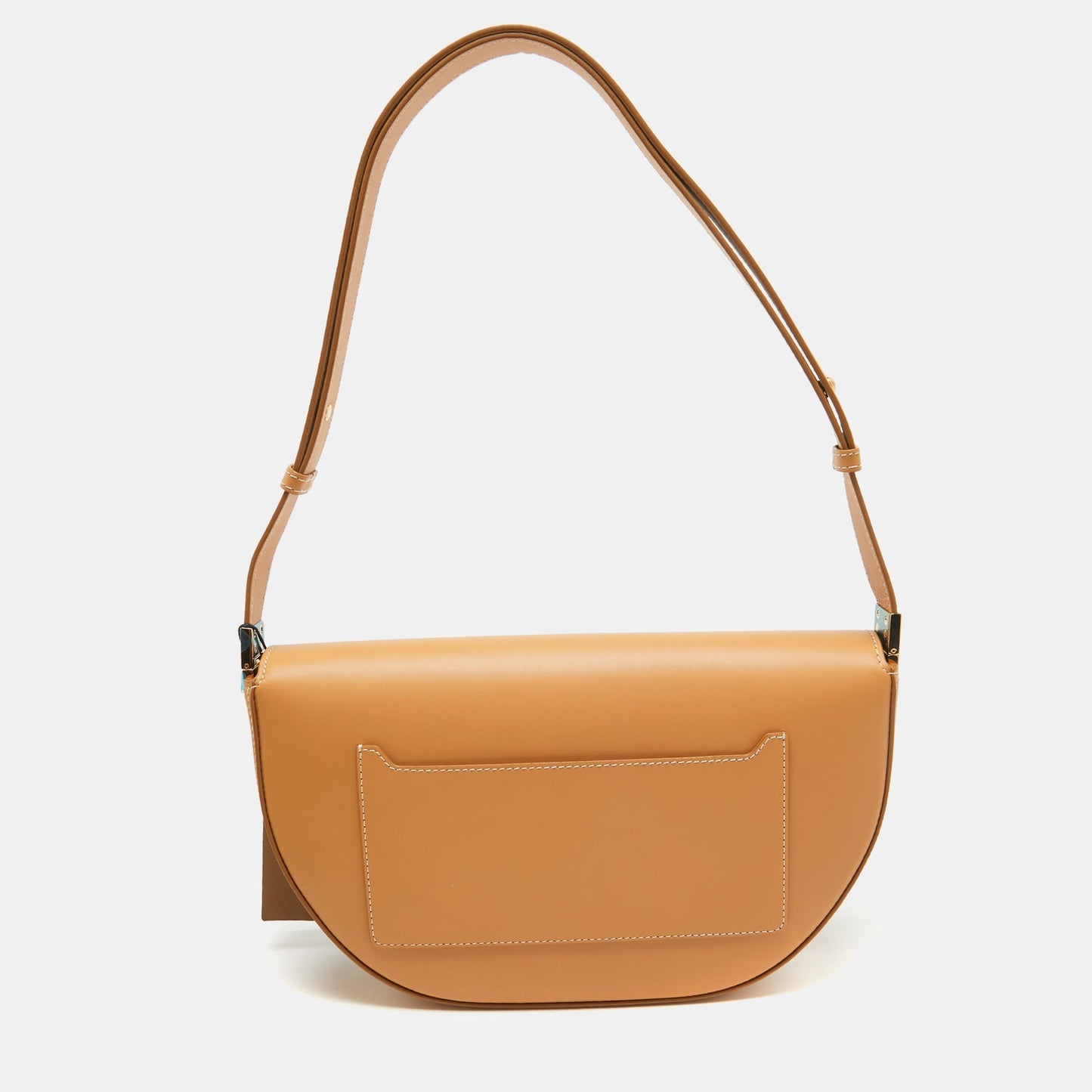 Luxury Burberry Warm Sand Leather Medium Olympia Shoulder Bag