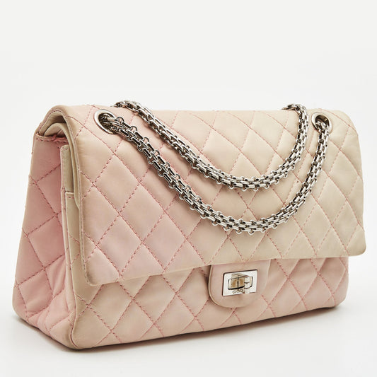 CHANEL Pink Ombre Quilted Leather Reissue 2.55 Classic 226 Flap Bag