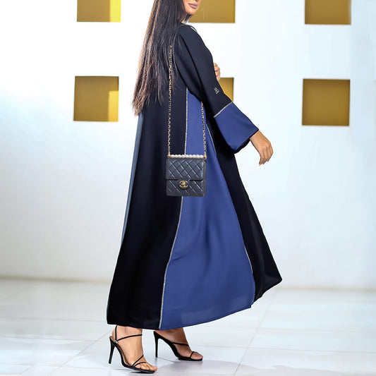 CHANEL Navy Blue Quilted Leather Chic Pearls Flap Bag