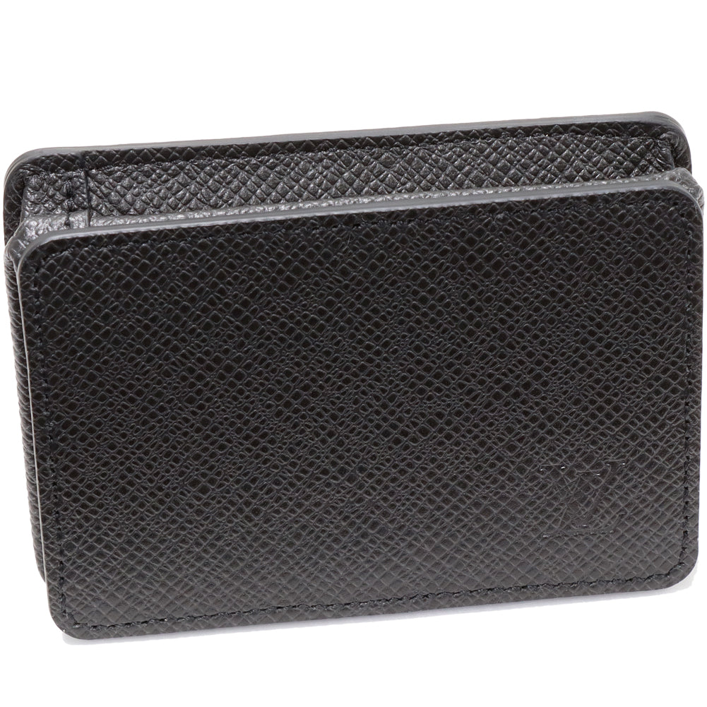 Louis Vuitton Leather Coin Case Taiga Ardoise M30598