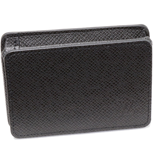 Louis Vuitton Leather Coin Case Taiga Ardoise M30598