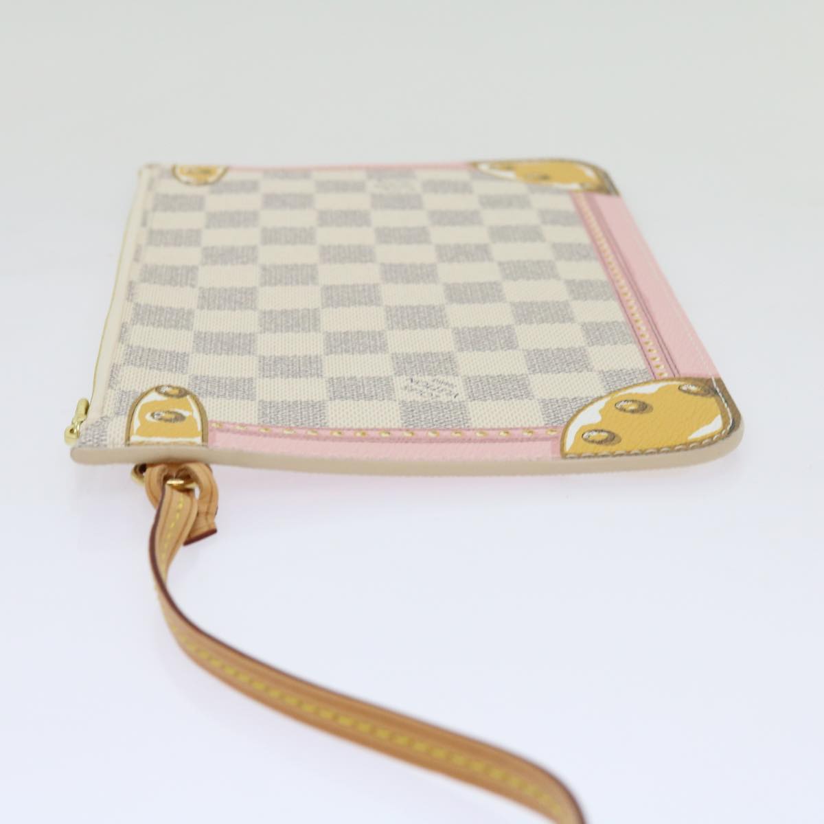 LOUIS VUITTON Damier Azur Summer Trunk Neverfull MM Pouch N41065 LV mr014