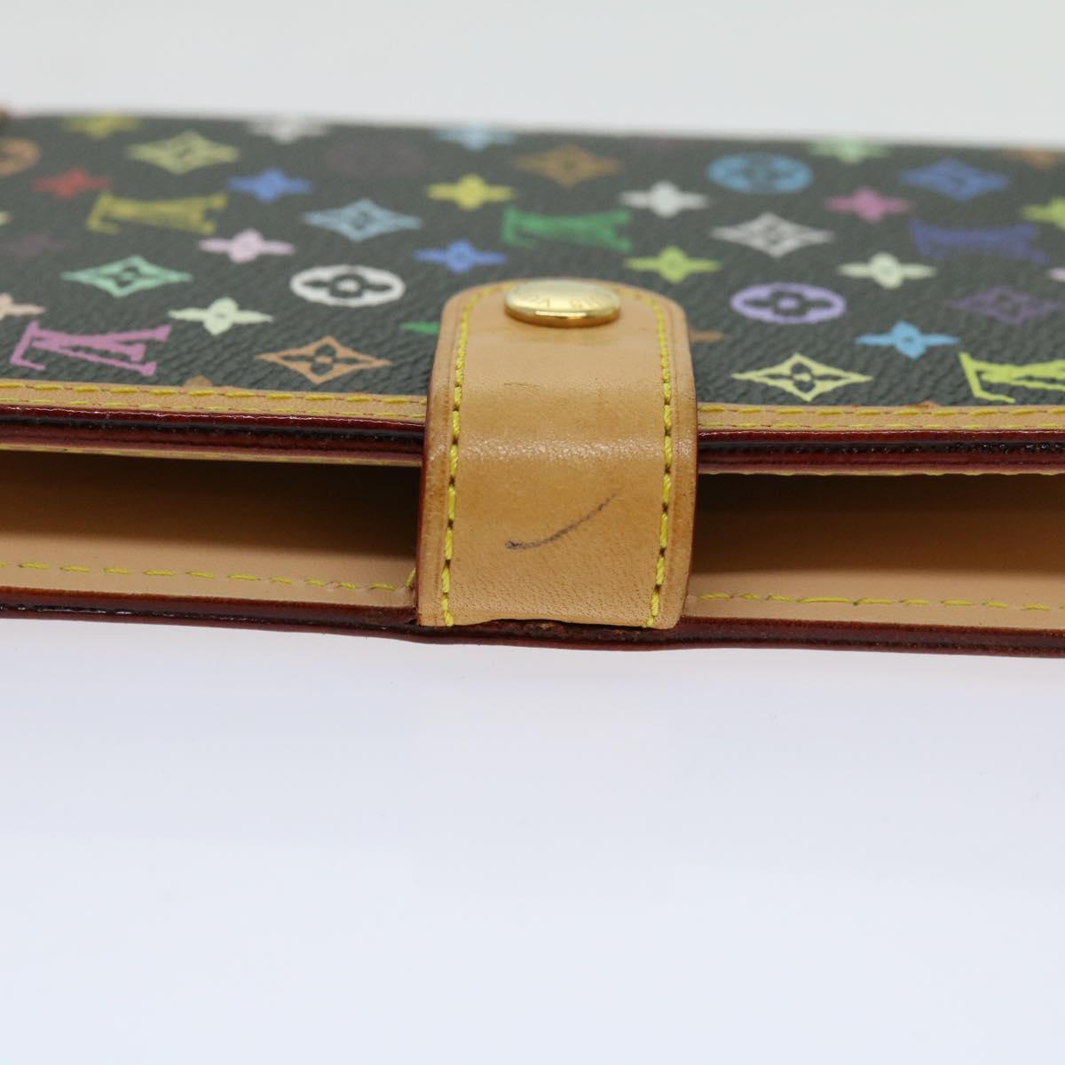 LOUIS VUITTON Multicolor Agenda PM Day Planner Cover Black R21076 LV mr047