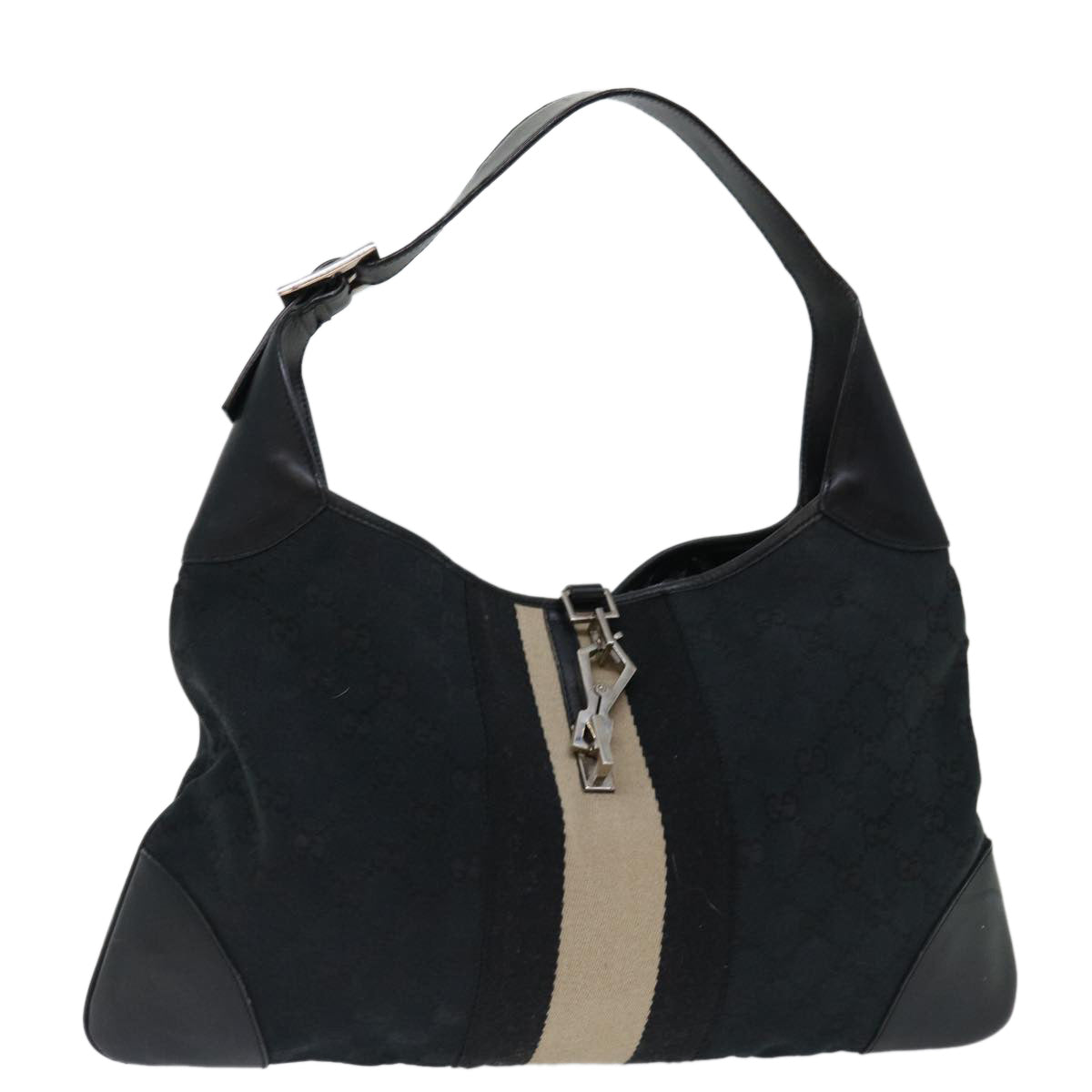 Luxury Gucci Trending 2025 GG Canvas Jackie Shoulder Bag Black White 001 4075  mr108
