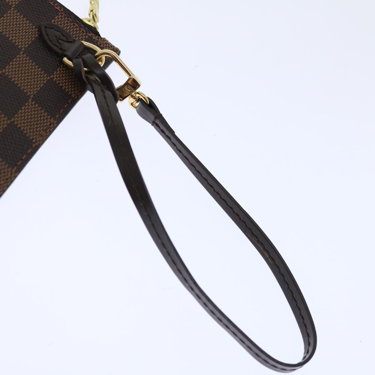 LOUIS VUITTON Damier Ebene Neverfull MM Pouch Accessory Pouch LV mr129