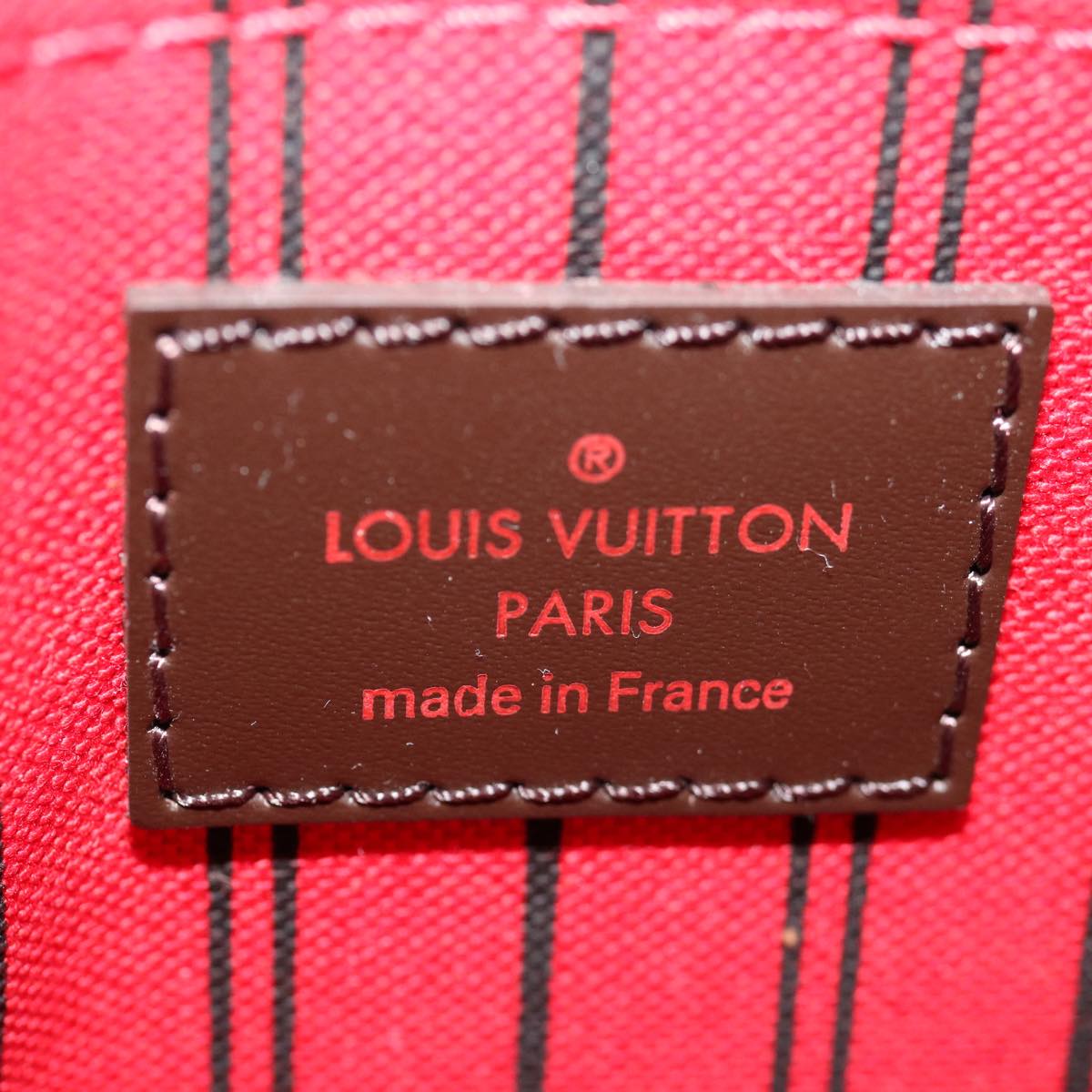 LOUIS VUITTON Damier Ebene Neverfull MM Pouch Accessory Pouch LV mr129
