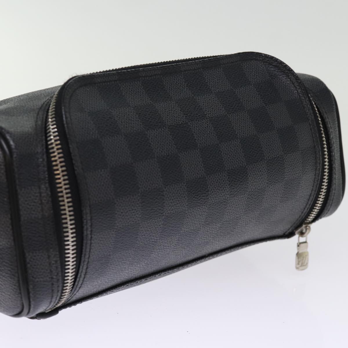 LOUIS VUITTON Damier Graphite Toiletry Pouch Clutch Bag N47625 LV mr192
