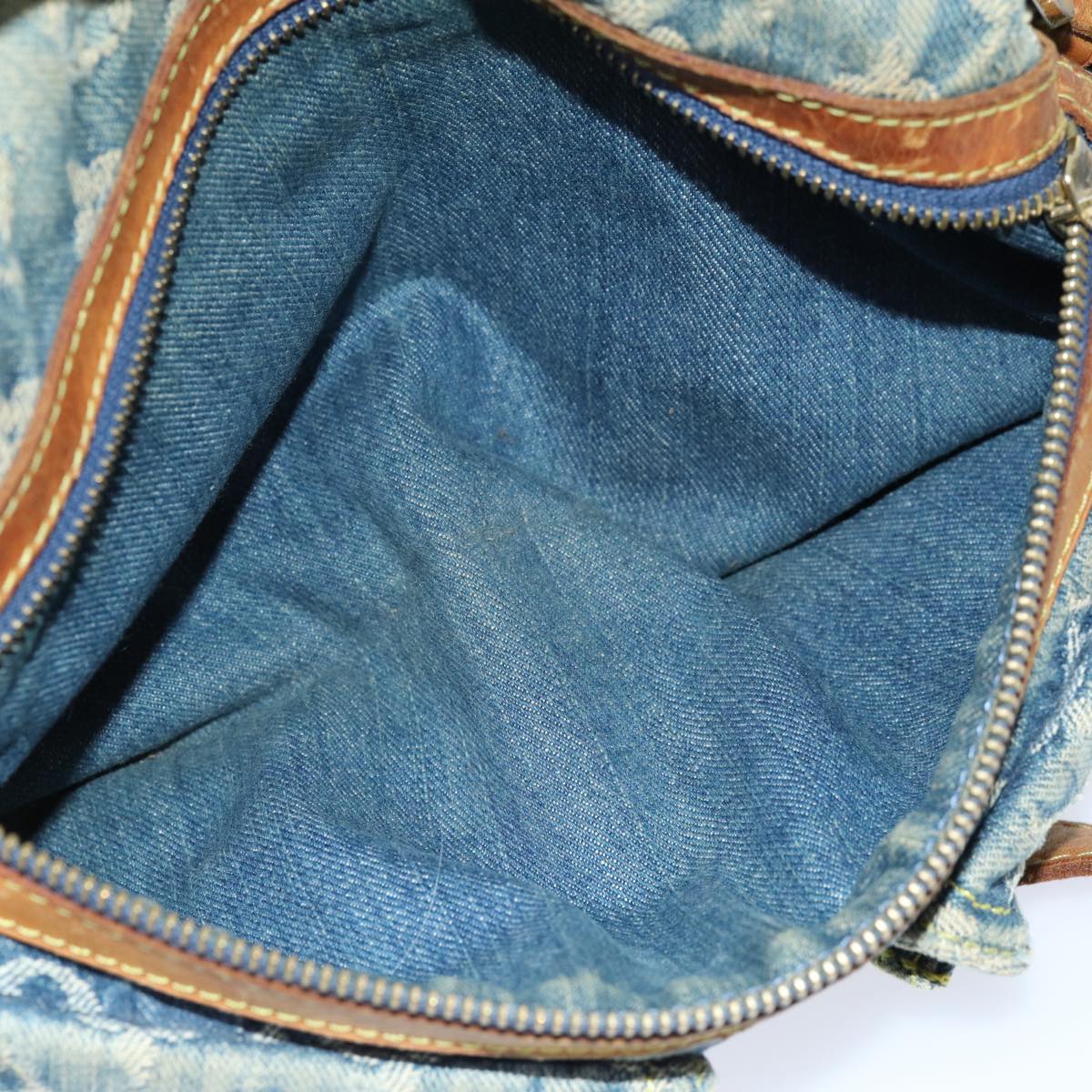 LOUIS VUITTON Monogram denim Buggy PM Shoulder Bag Blue M95049 LV mr216