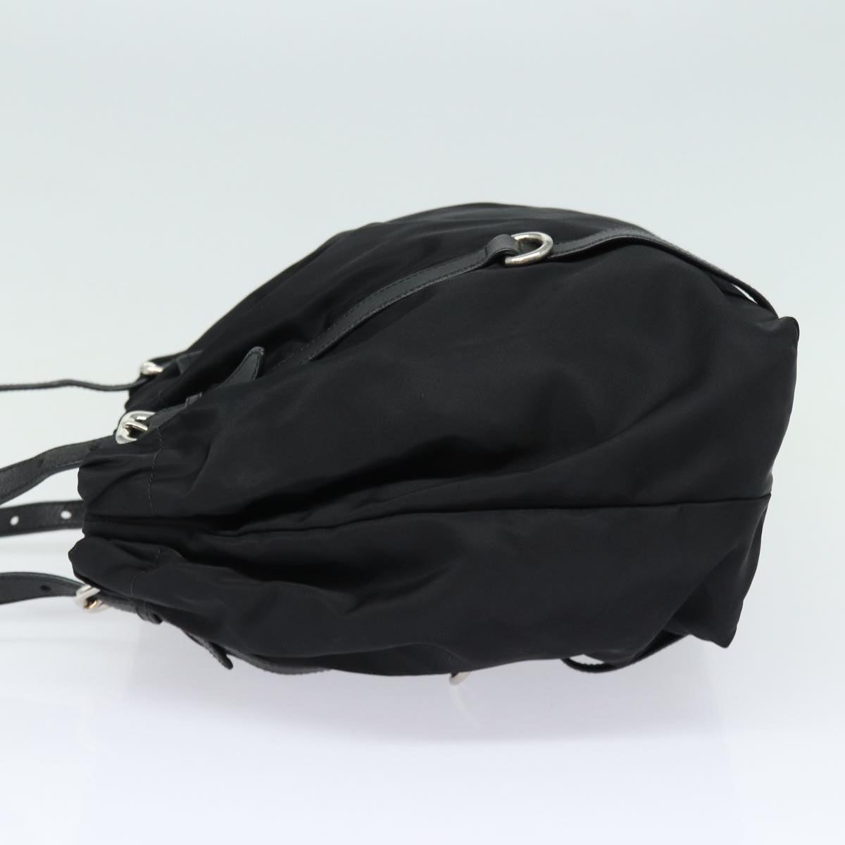 Luxury Prada Ribbon Tote Bag Nylon Black BN1136  mr381
