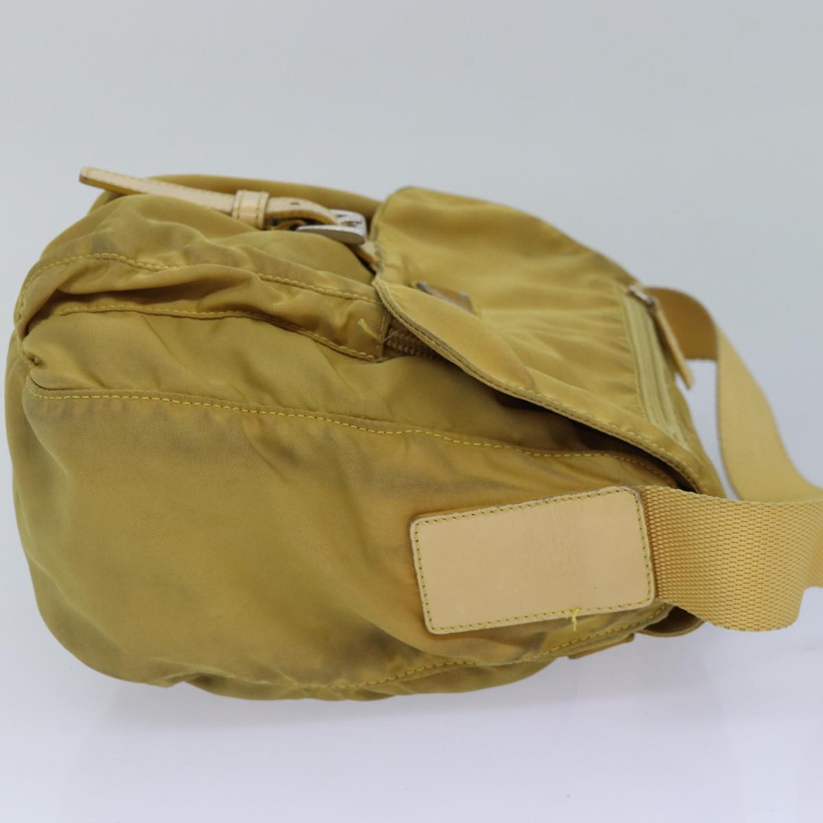 Luxury Prada Shoulder Bag Nylon Beige Silver  mr429