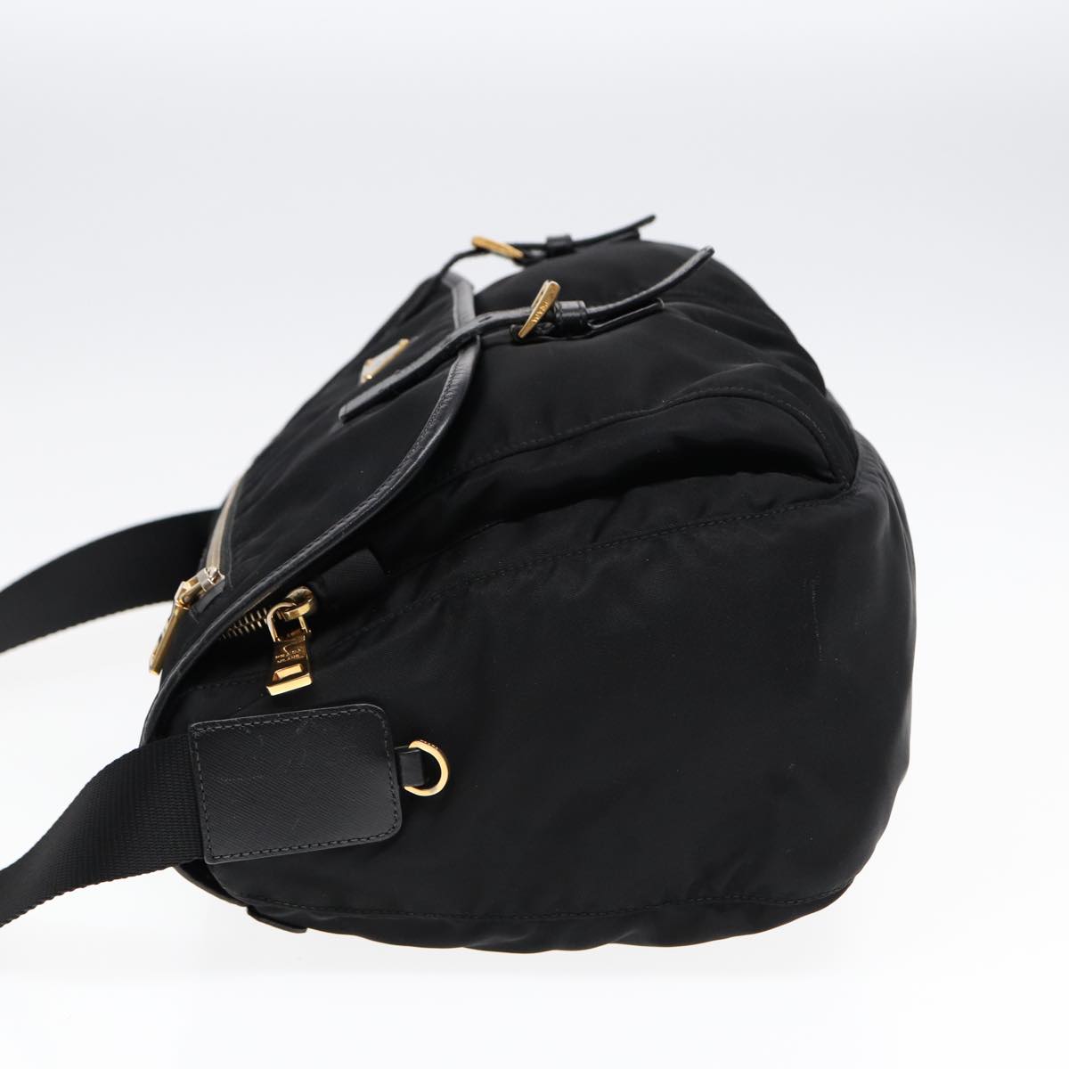 Luxury Prada Shoulder Bag Nylon Black Gold  mr431
