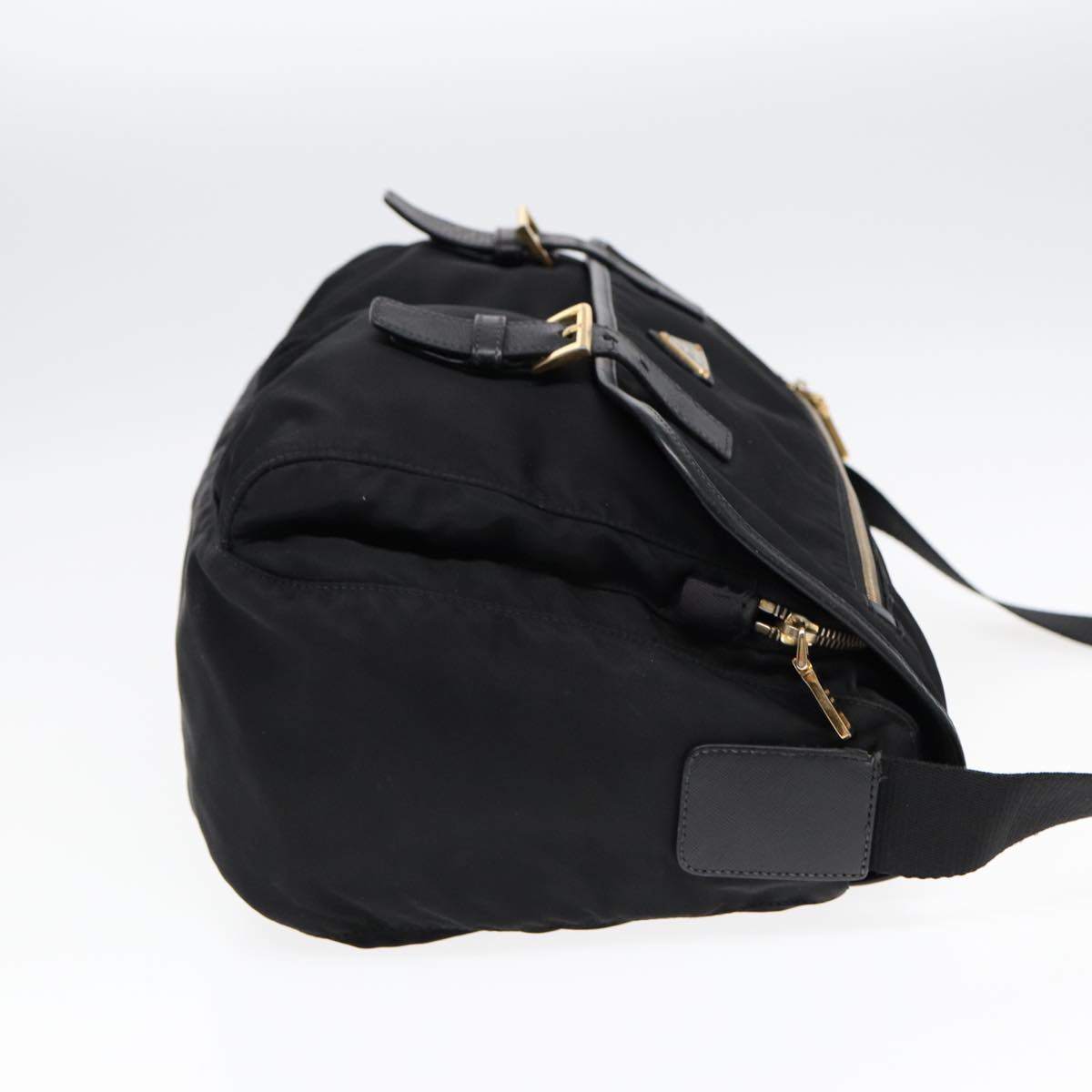 Luxury Prada Shoulder Bag Nylon Black Gold  mr431