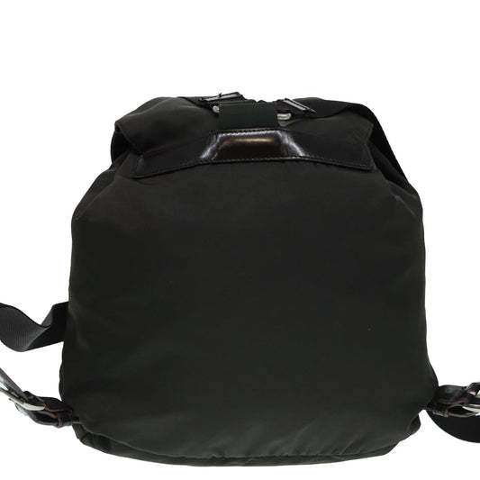 Luxury Prada Backpack Nylon Khaki Silver  mr446