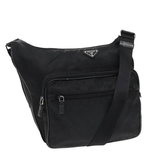 Luxury Prada Shoulder Bag Nylon Black Silver  mr515