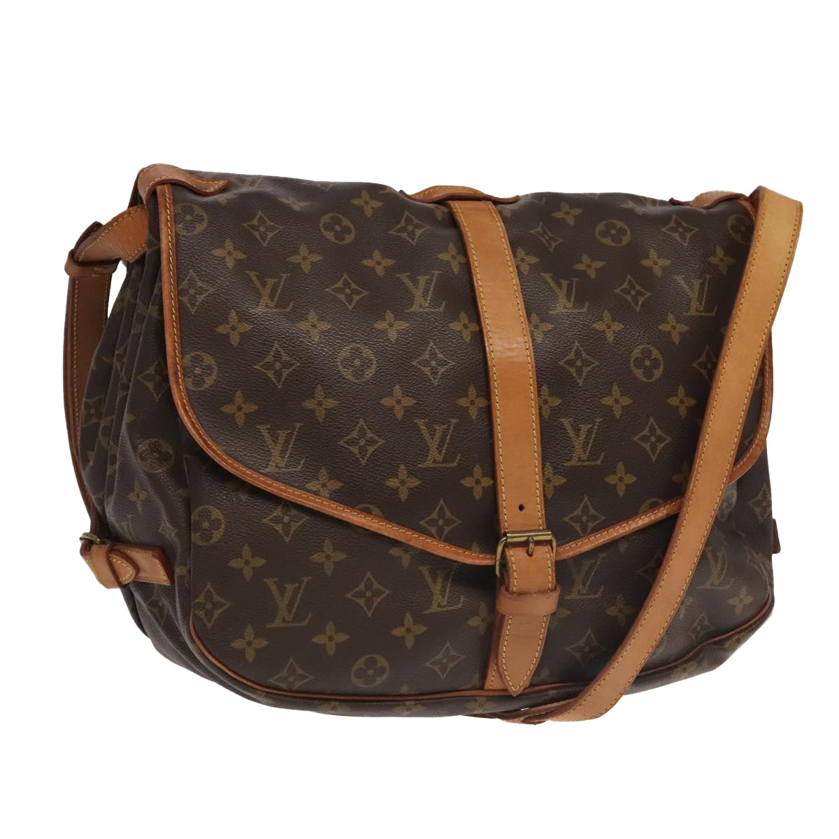 LOUIS VUITTON Monogram Saumur 35 Shoulder Bag M42254 LV mr547