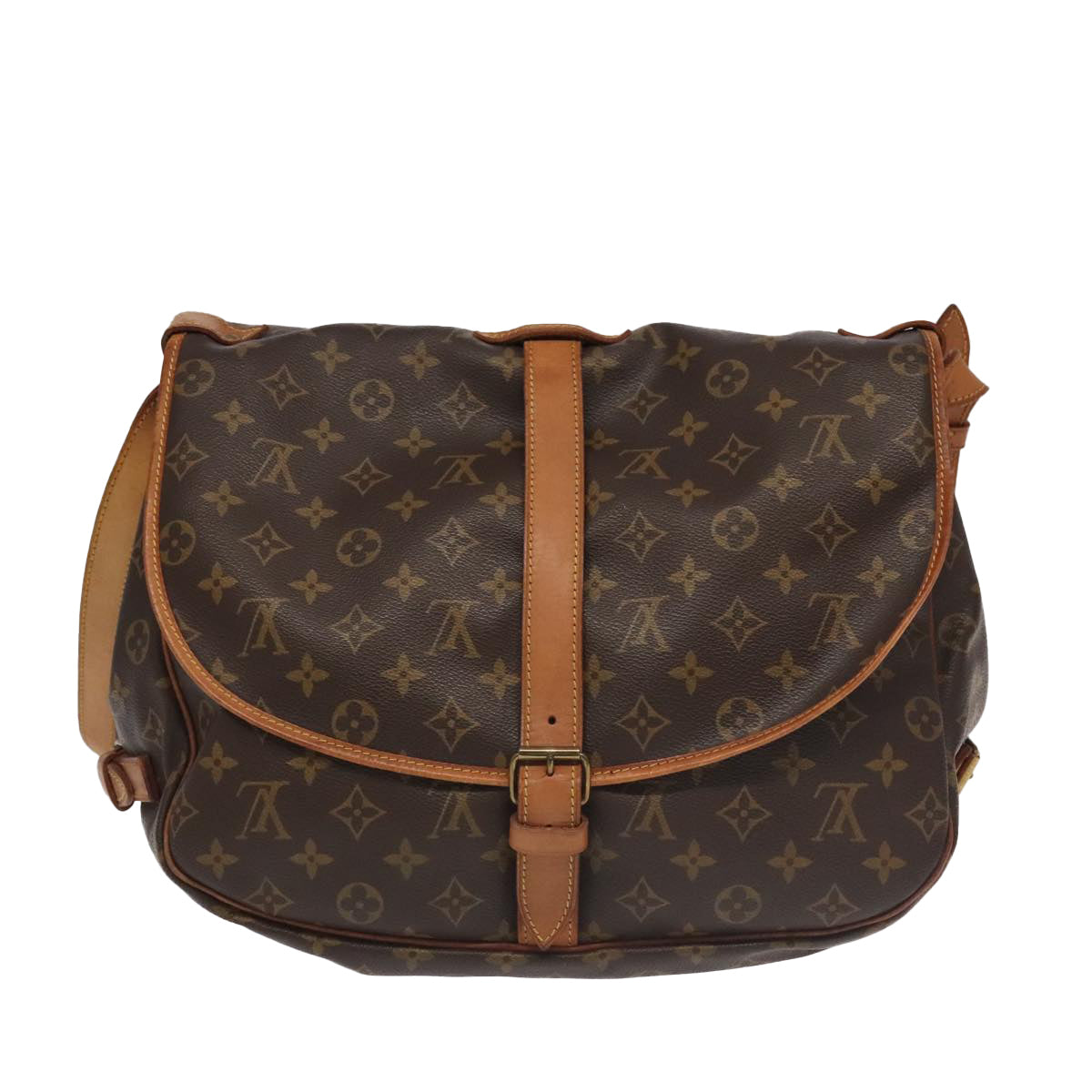 LOUIS VUITTON Monogram Saumur 35 Shoulder Bag M42254 LV mr547