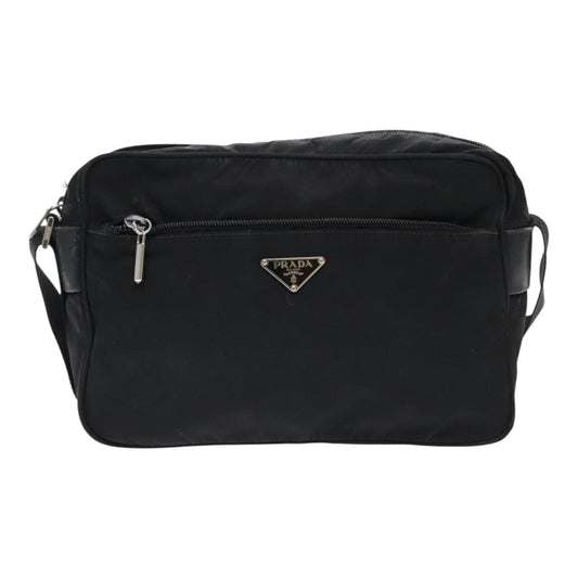 Luxury Prada Shoulder Bag Nylon Black Silver  mr572