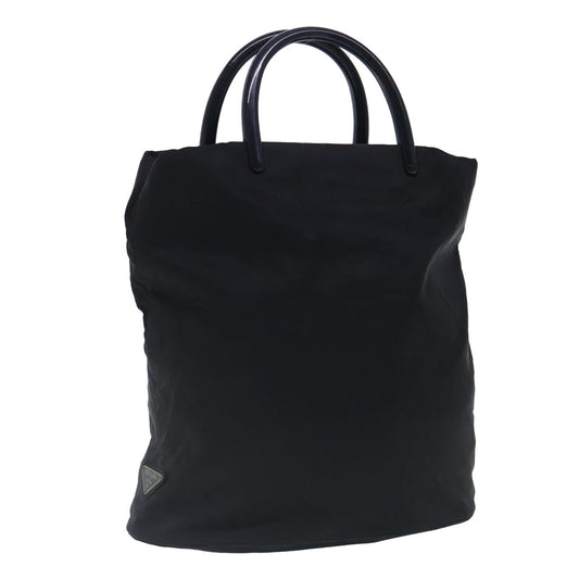 Luxury Prada Tote Bag Nylon Black Silver  mr573