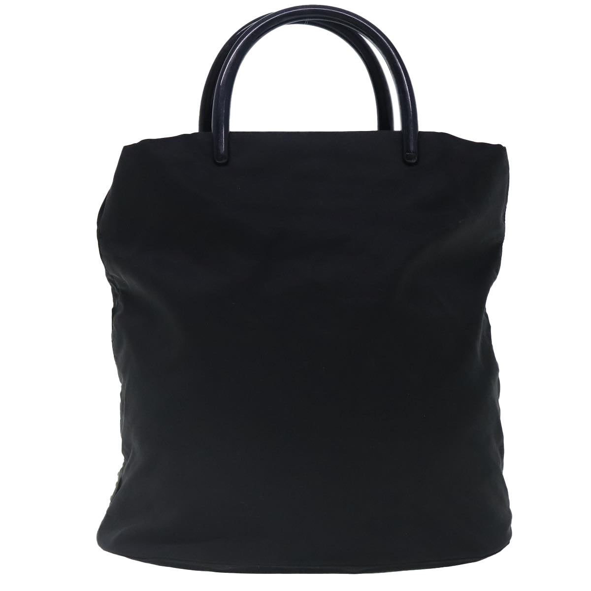 Luxury Prada Tote Bag Nylon Black Silver  mr573
