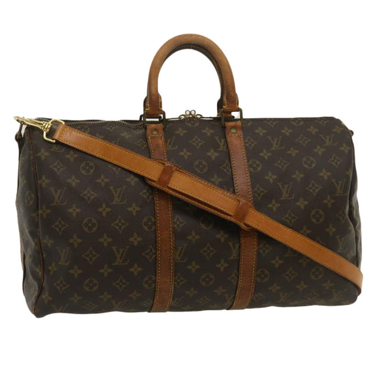 LOUIS VUITTON Monogram Keepall Bandouliere 45 Boston Bag M41418 LV 35133