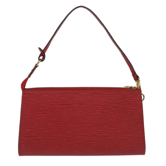 LOUIS VUITTON Epi Pochette Accessoires Pouch Red M52987 LV 35154