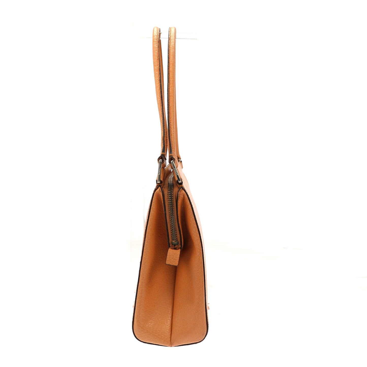 Luxury PradaShoulder Bag in Orange Leather