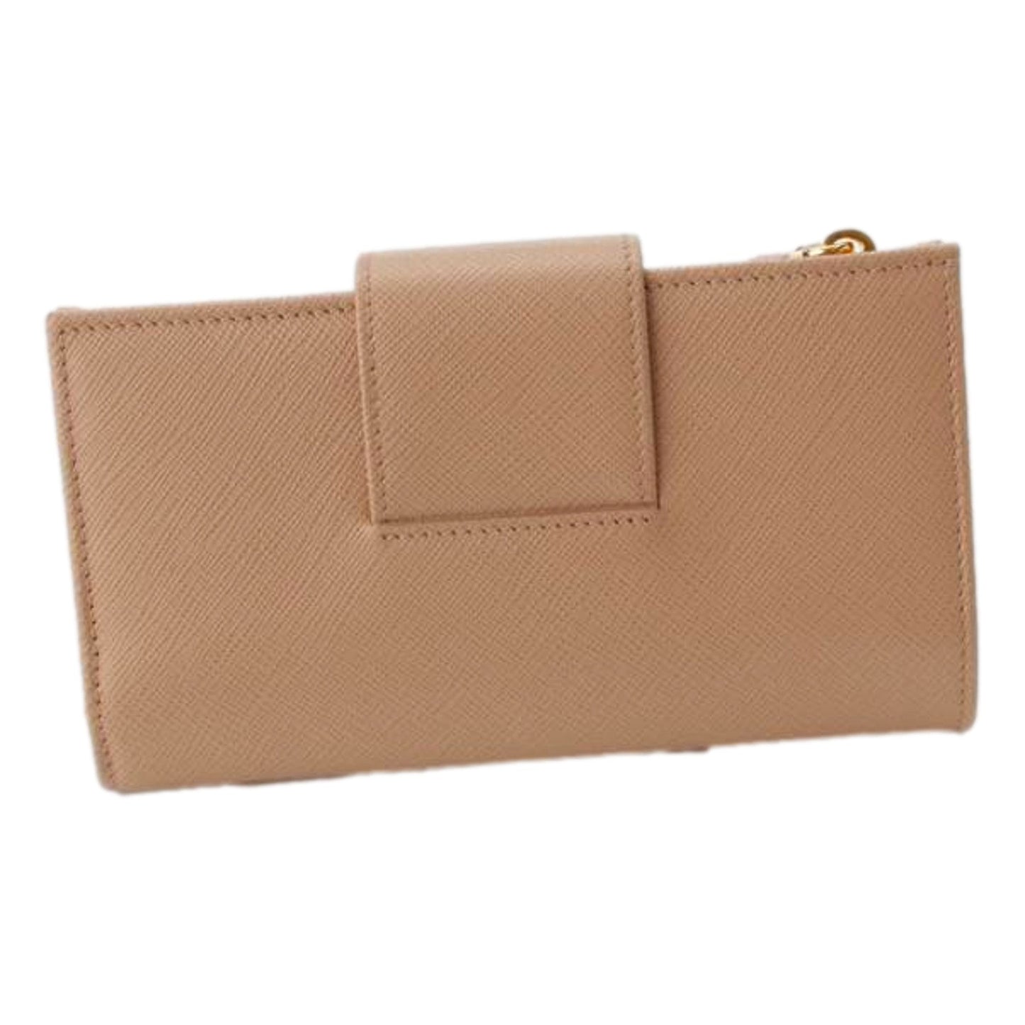 Luxury PradaSaffiano Leather Long Zipper Wallet Cipria