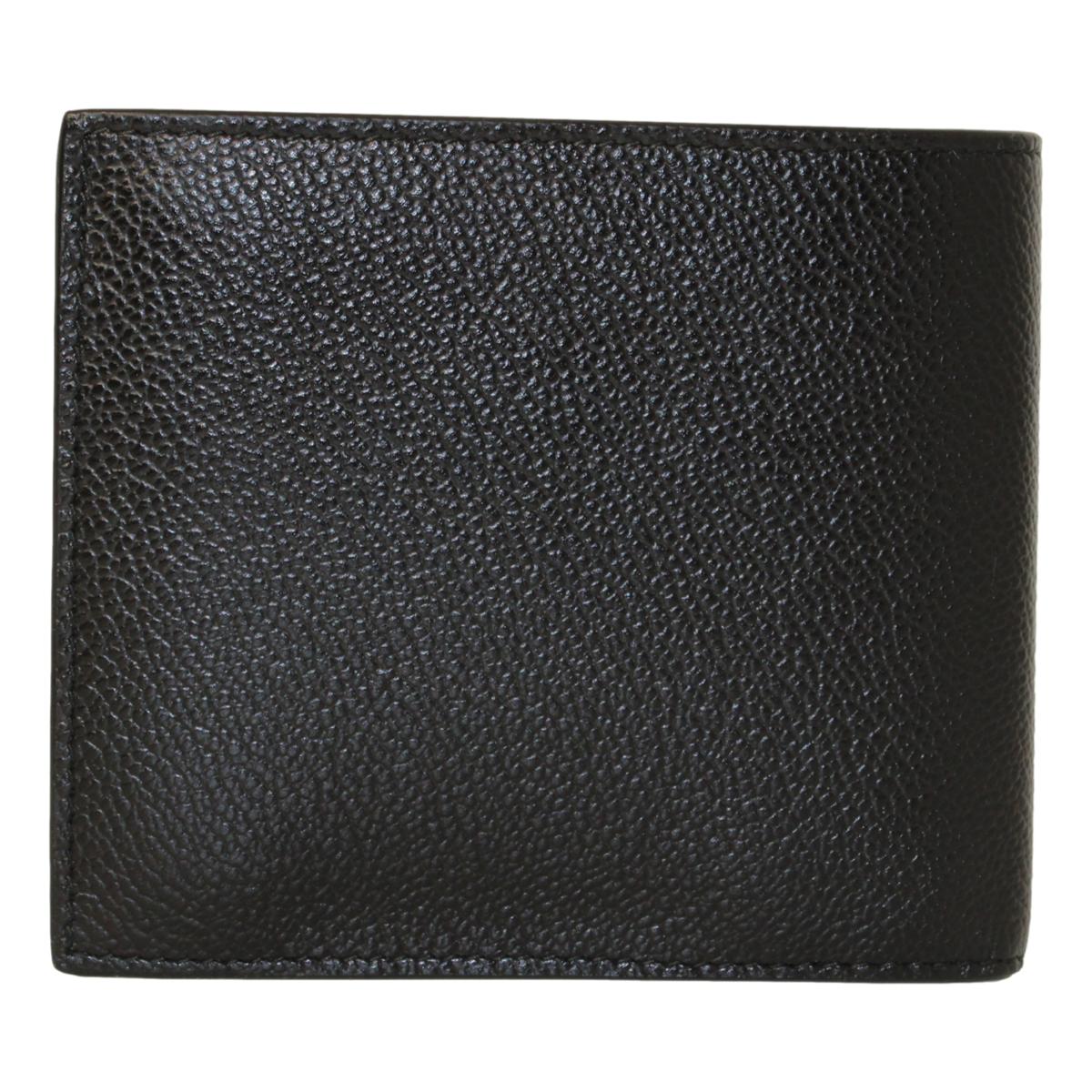 Luxury PradaBlack Vitello Micro Grain Leather Bifold Wallet