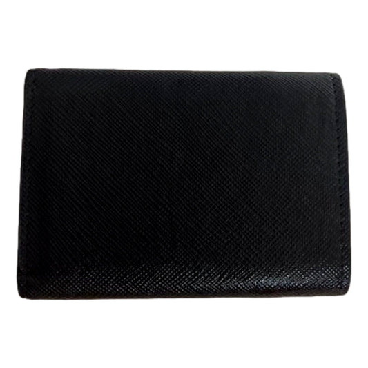 Luxury PradaBlack and Pink Tri-fold Saffiano Wallet