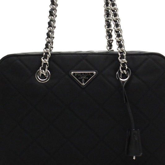 Luxury PradaBlack Tessuto Nylon Quilted Shoulder Handbag