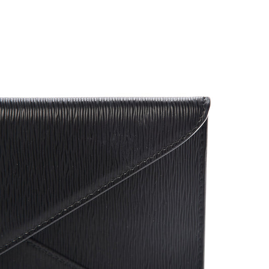 Luxury PradaBlack Vitello Move Leather Long Envelope Wallet
