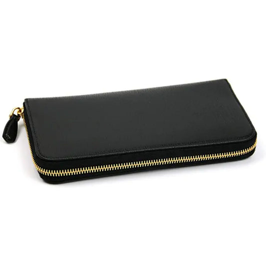 Luxury PradaBlack Vitello Move Leather Zip Around Wallet