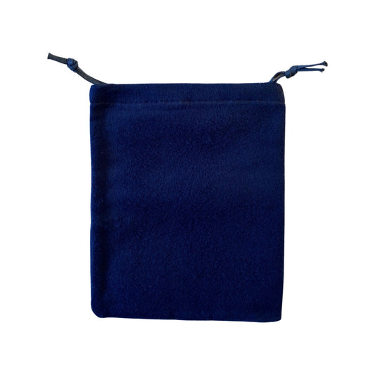 Luxury PradaLogo Navy Velour Designer Dust Bag Pouch Extra Small
