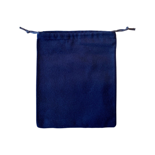 Luxury PradaLogo Navy Velour Designer Dust Bag Pouch Small