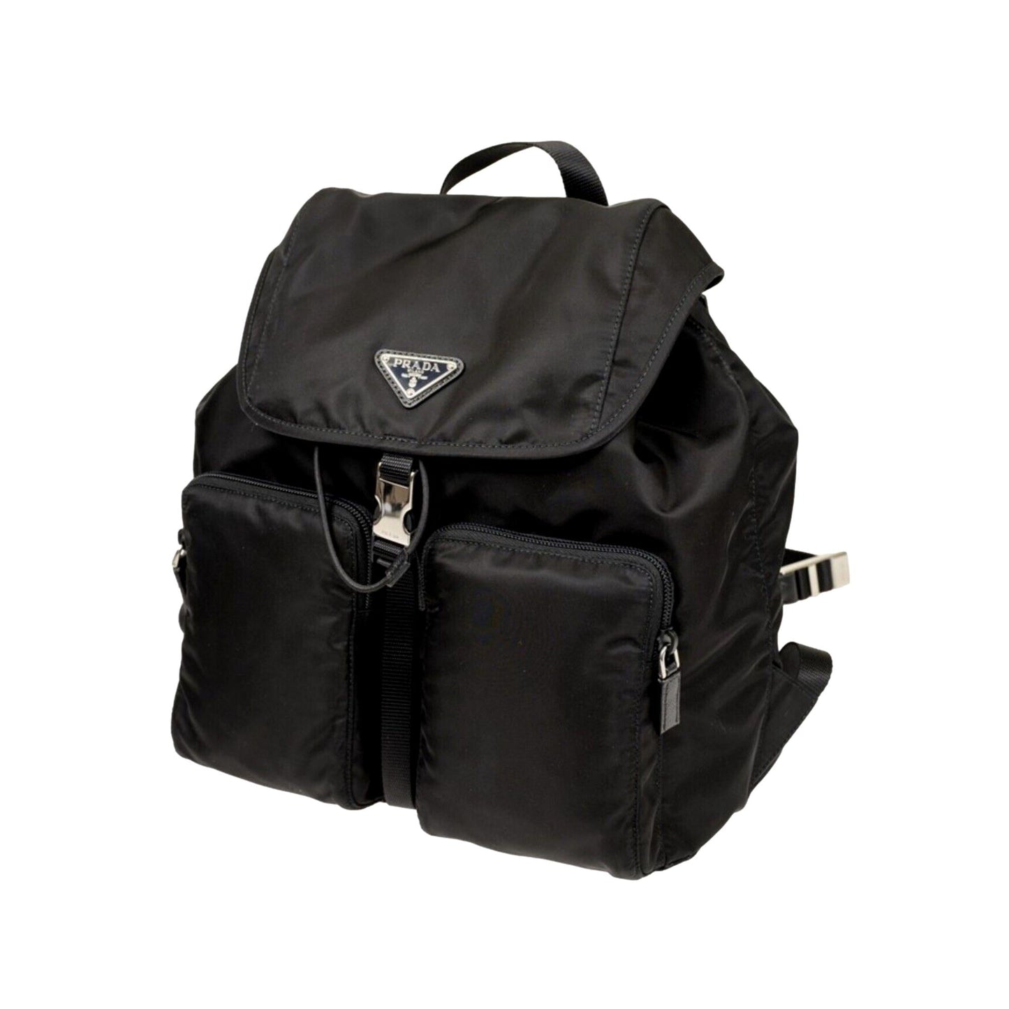 Luxury PradaRe-Nylon Black Drawstring Medium Rucksack Backpack
