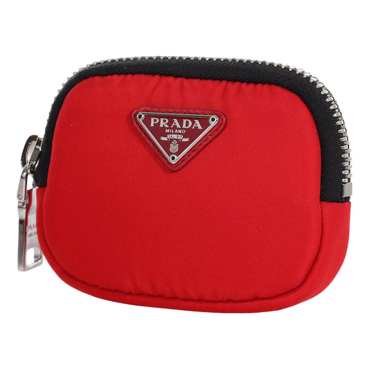 Luxury PradaTessuto Red Nylon Cargo Mini Pouch on Lanyard Neck Bag