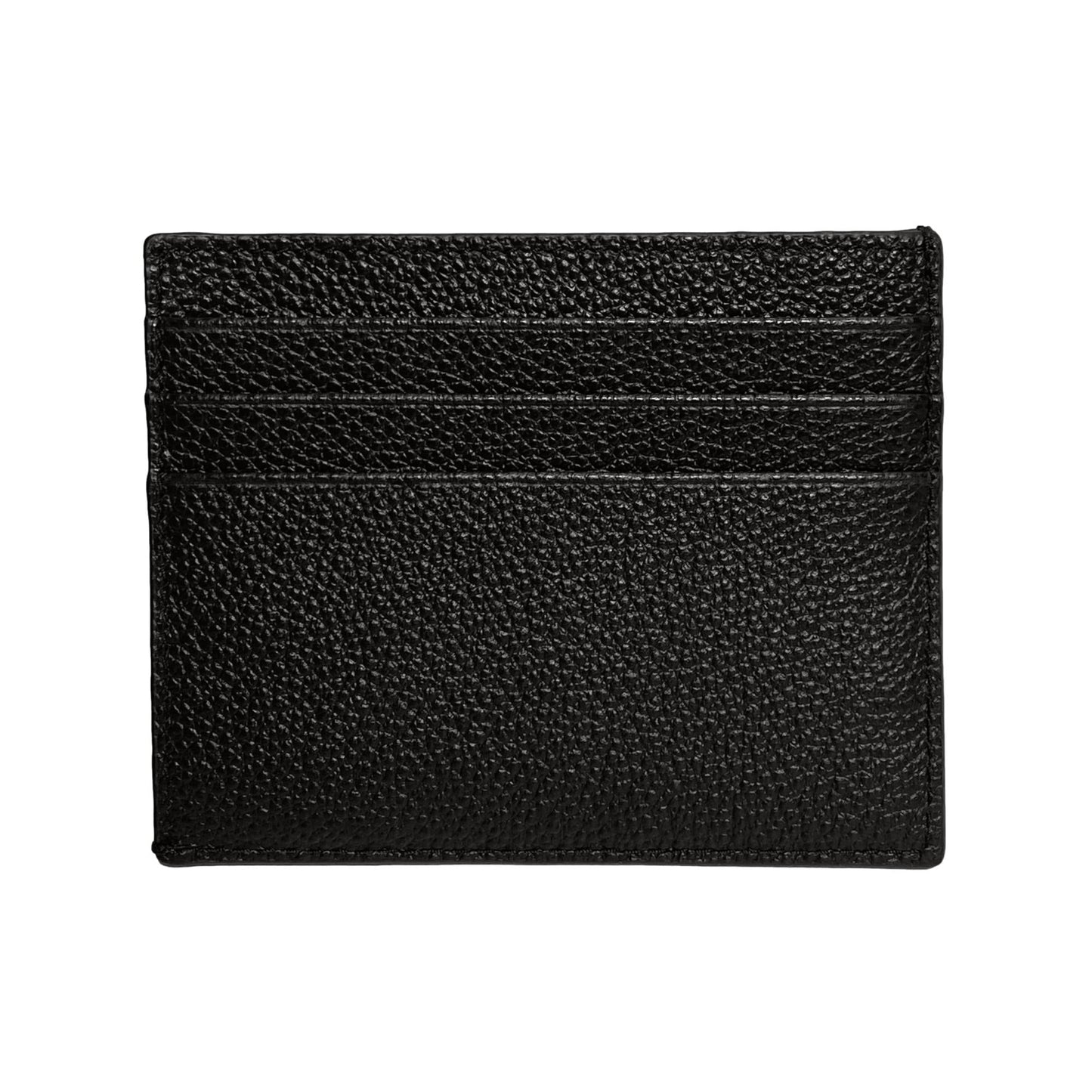 Luxury PradaVitello Micro Grain Leather Black Card Holder Wallet