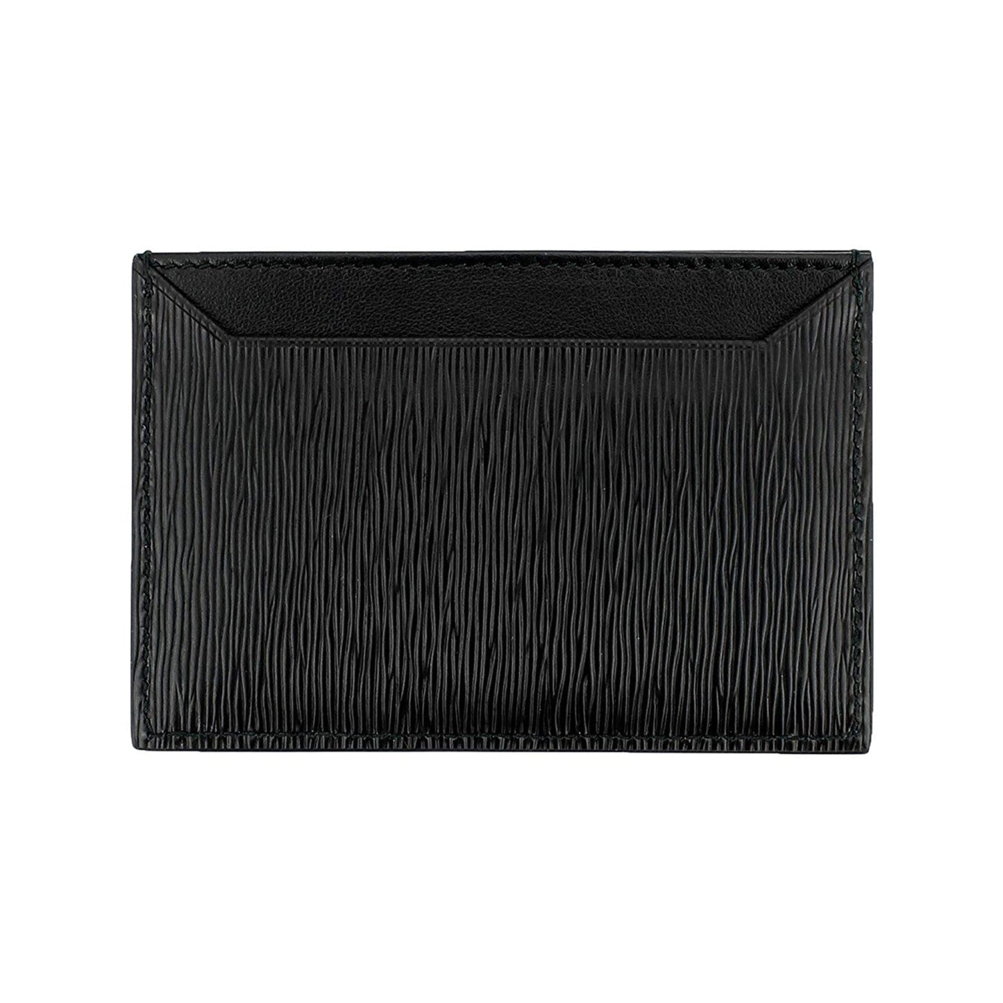Luxury PradaVitello Move Black Leather Small Card Holder Case Wallet