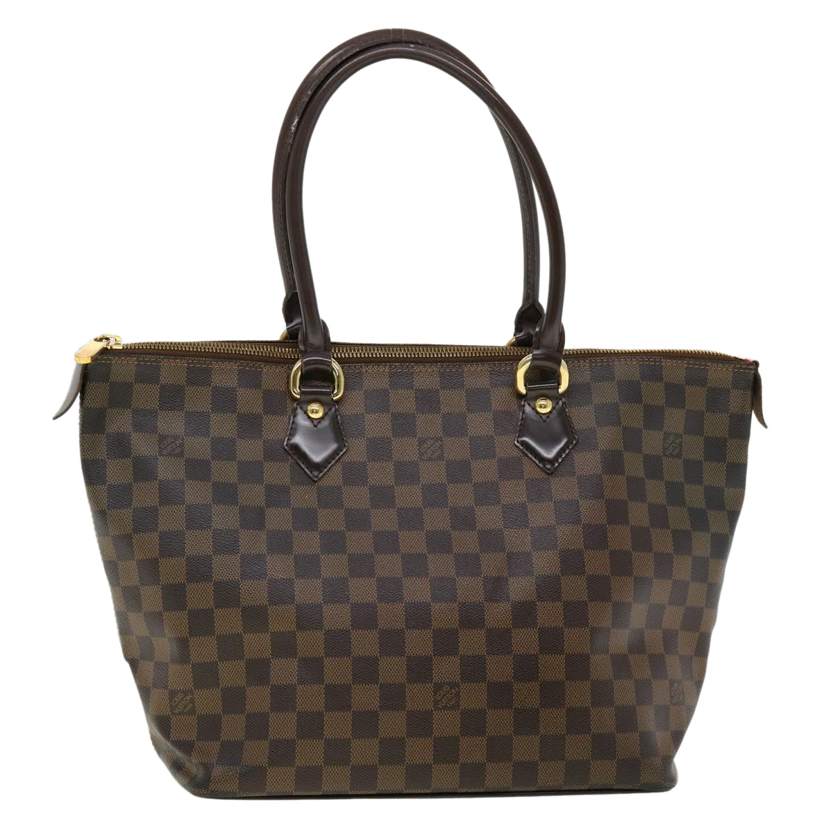 LOUIS VUITTON Damier Ebene Saleya MM Tote Bag N51182 LV pt4190