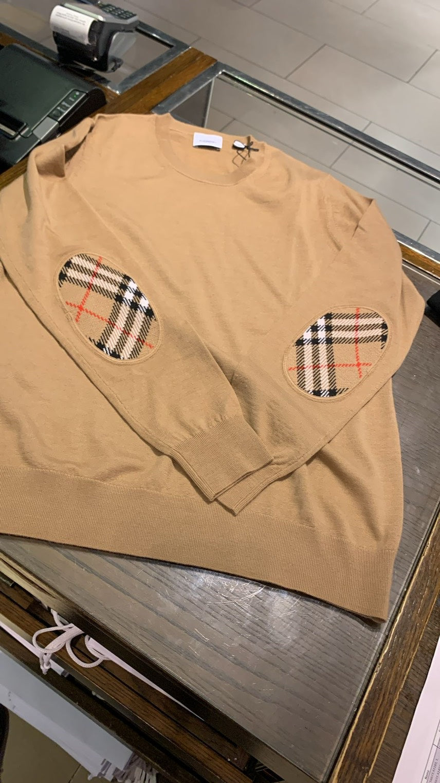 Luxury Burberry Bempton Beige Knitwear Women's Sweater XS