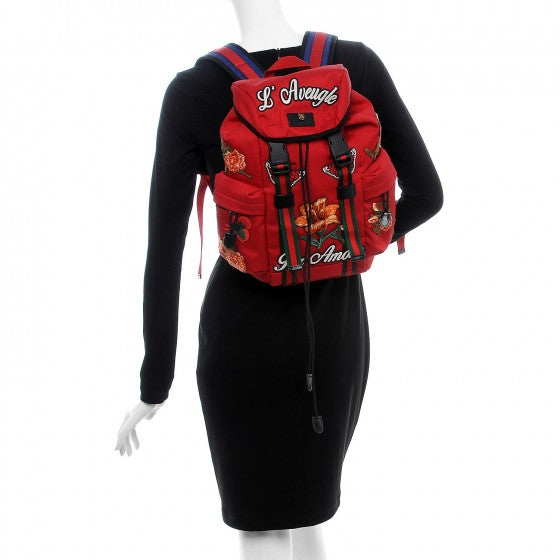 Luxury Gucci Trending 2025 Backpack with Patches in Red