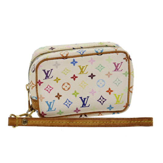 LOUIS VUITTON Monogram Multicolor Trousse Wapity Pouch White M58033 rh244