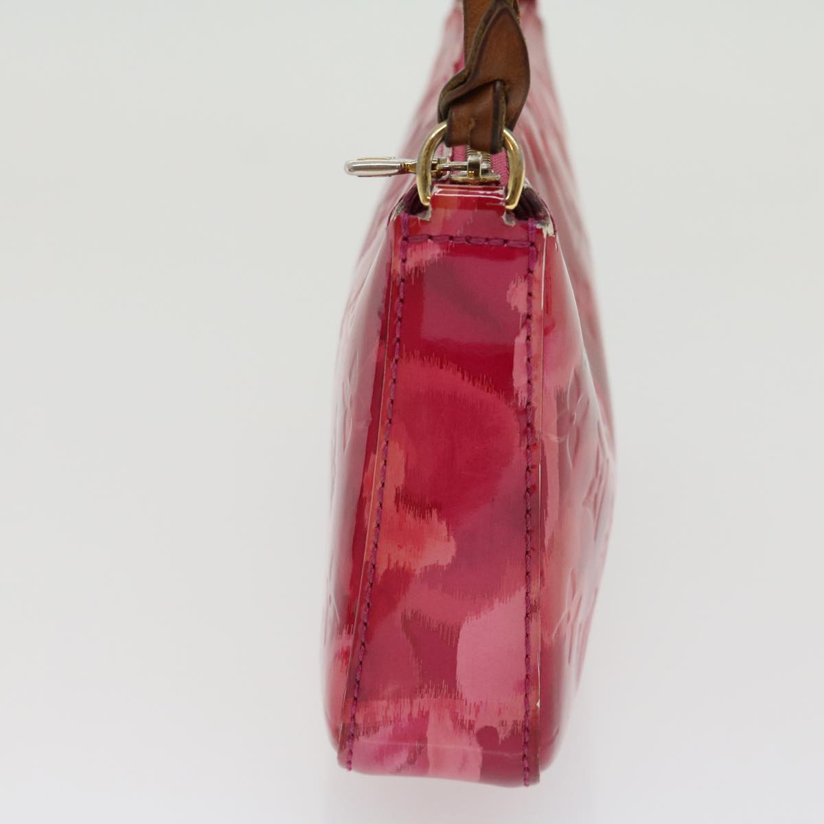 LOUIS VUITTON Vernis Ikat Pochette Accessoires Pouch Red Pink M90042  rh254