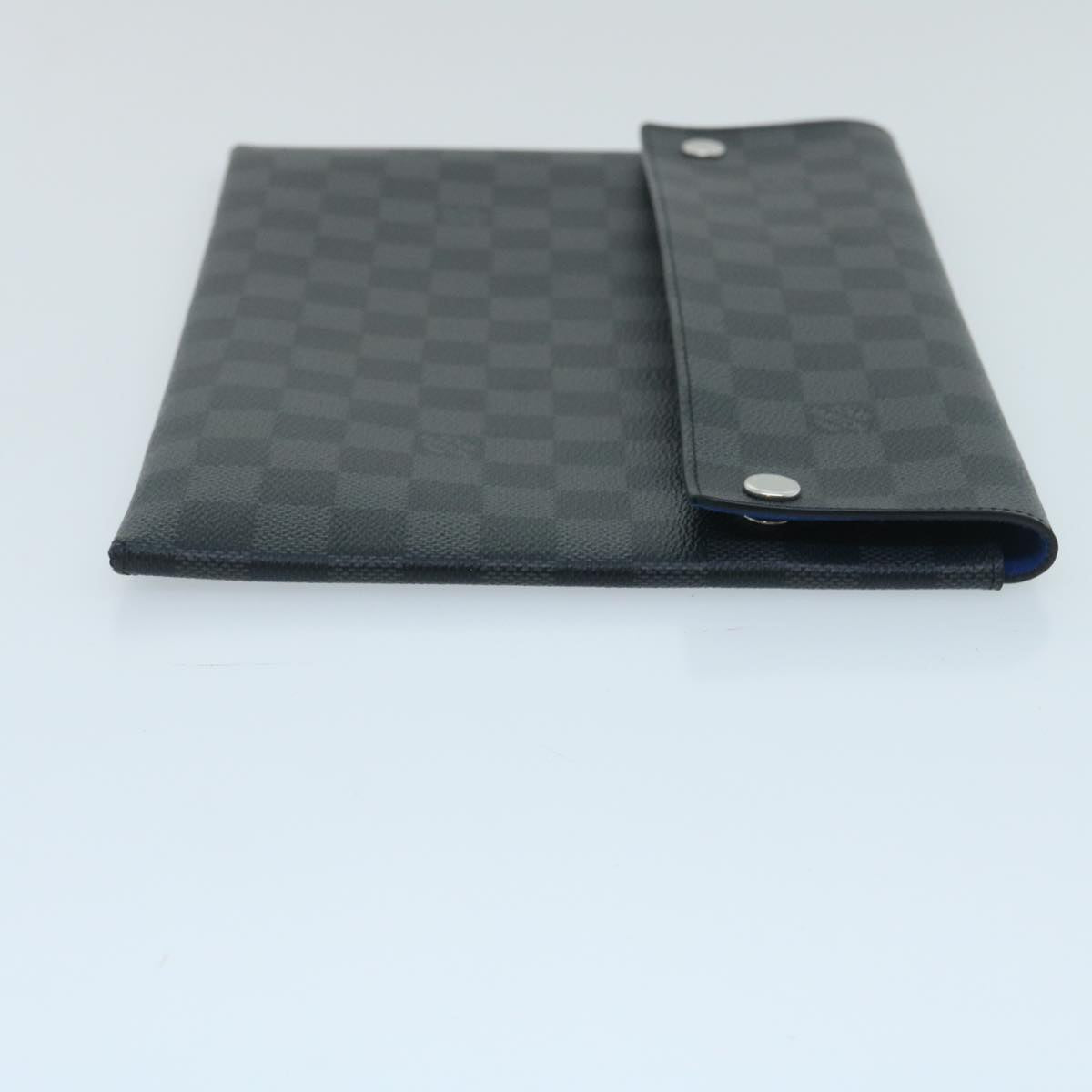 LOUIS VUITTON Damier Graphite Alpha Triple Pouch Clutch Bag N60255 LV ro291