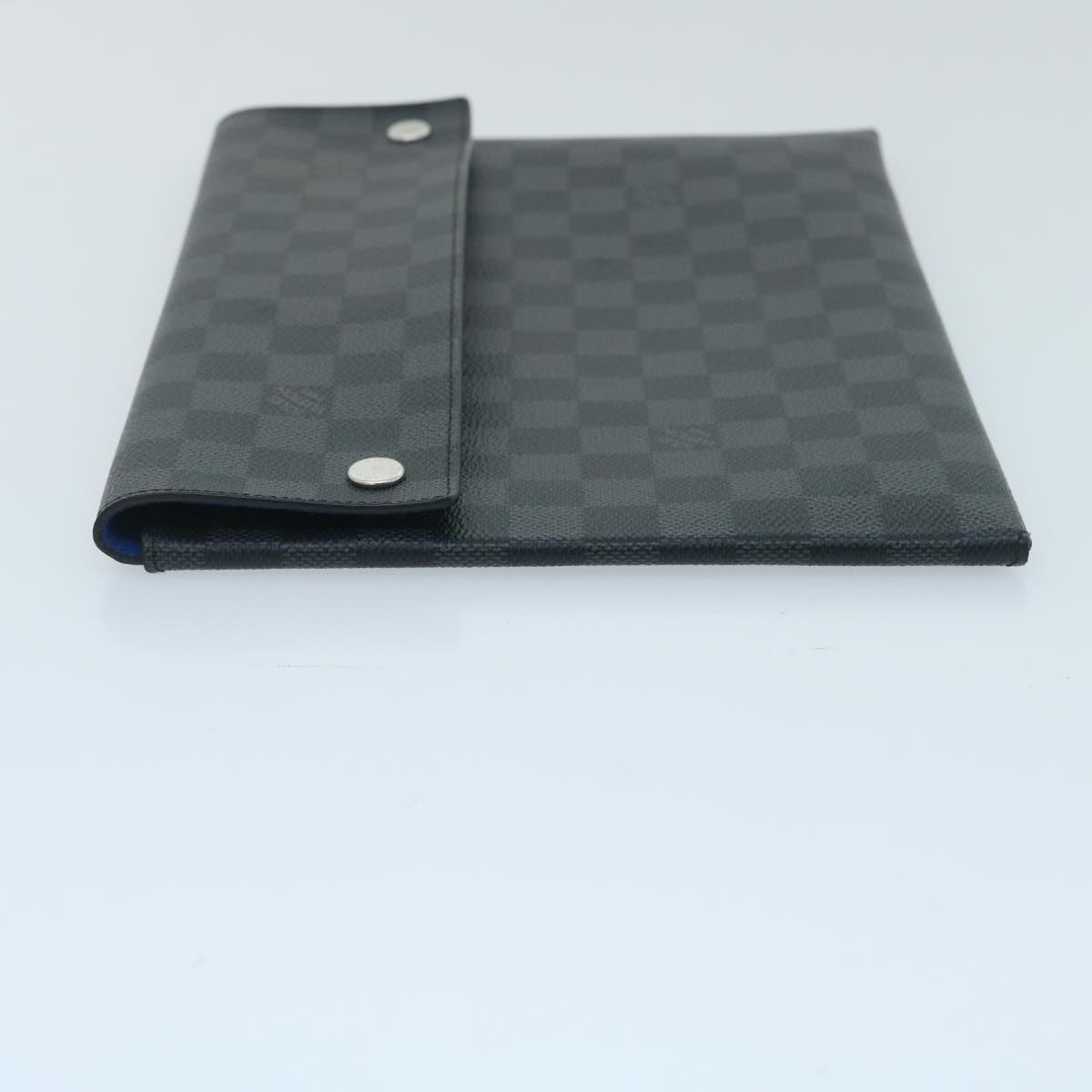 LOUIS VUITTON Damier Graphite Alpha Triple Pouch Clutch Bag N60255 LV ro291